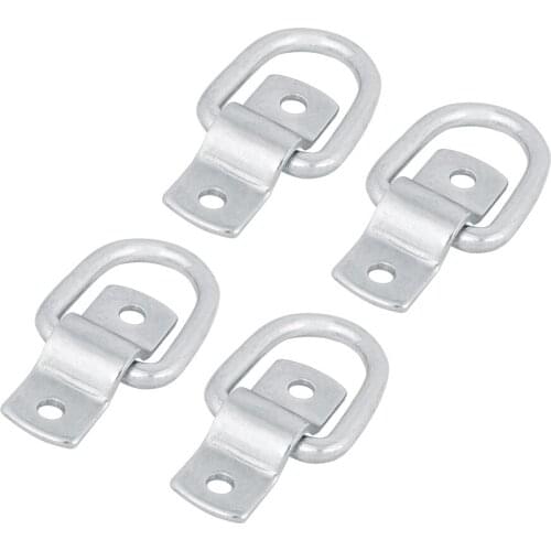 Universal 10Pcs Steel D Ring Picture Hangers Tie Down Anchor Surface Mount Heavy Duty Breaking Strength Pull Ring for Trailer