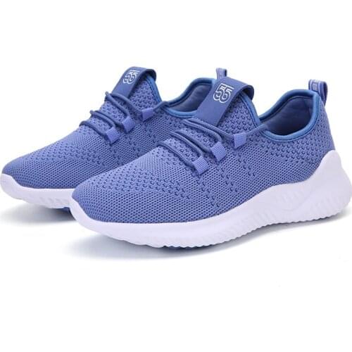 Women Sneakers Flat Casual Mesh Breathable Outdoor Shoes Fashion Walking Non-Slip Lightweight Comfortable Plus Size 35-42