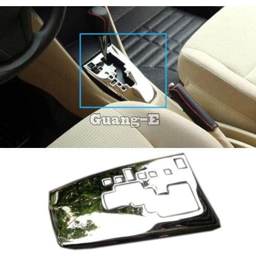 For Toyota Vios/Yaris/sedan 2014 2015 car stick stainless steel inner middle front Shift Stall Paddles cup lamp frame trim 1pcs