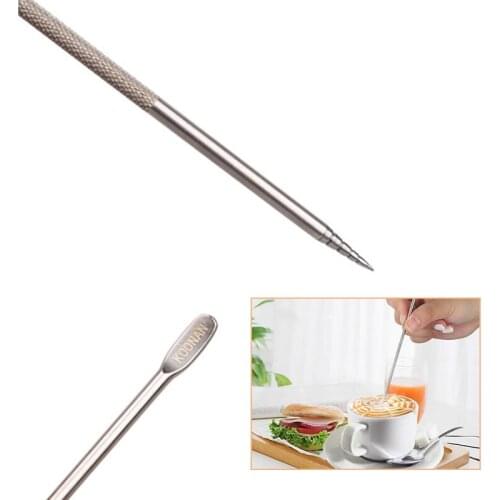 1Pc Garland Needle Stainless Steel Barista Cappuccino Latte Espresso Coffee Decorating Pen Garland Needle Kitchen Cafe Tools