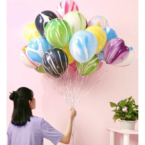 10inch 2.2g thick color agate Balloon Wedding Decoration cloud moire marble graffiti latex balloon 10pcs/bag