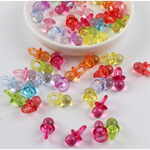 25pcs/pack Baby Shower Decoration Plastic Pacifier Happy Birthday Party Supplies Acrylic MiniDIY Decoration Accessories 22cm