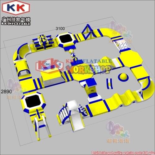 30x29m Sea 0.9mm pvc tarpaulin inflatable water park ,Lake Inflatables Water Games Equipment For Adults