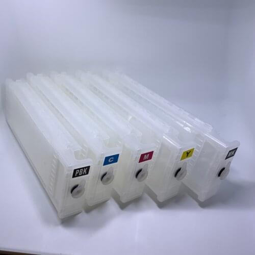 YOTAT 5pcs/set refillable ink cartridge T6941 T6942 T6943 T6944 T6945 for Epson SureColor T7200 T5200 T3200 with One time chip