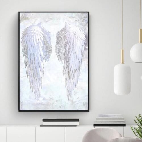 5d Cross Stitch Diy Diamond Painting White Wings Full Diamond Mosaic Set Diamond Embroidery Home Decoration