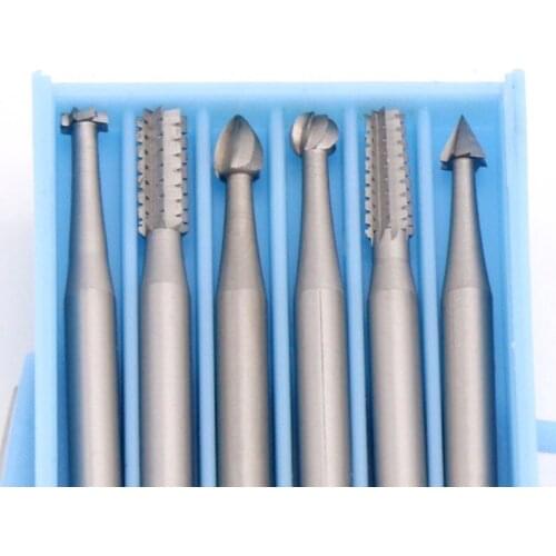 6pc Tungsten Steel Engraving Knife End Mill Woodworking Router Bit Wood Milling Cutter For Carvings / Olive Kernel / Lvory Fruit