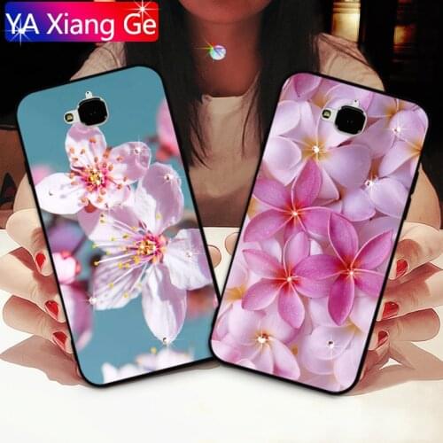 Glitter Diamond Case For Huawei honor 4C 5C 6C Pro 5X 5A 6A 6X Luxury Rhinestone Cherry Cover Case For Huawei GT3 GR5