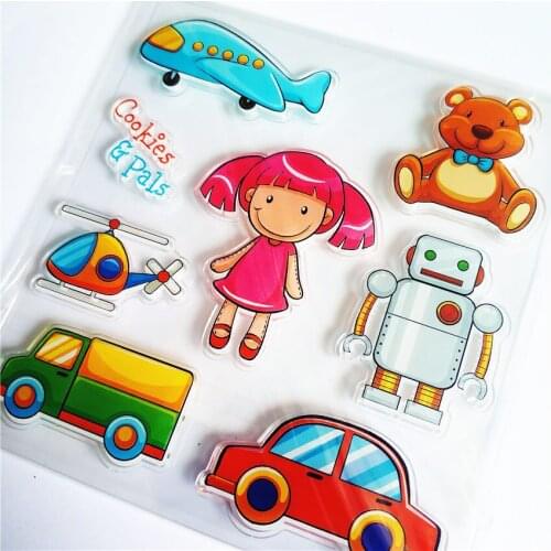 Colorful Lost girl Transparent Clear Stamps / Silicone Seals Roller Stamp for DIY scrapbooking photo album/Card Making