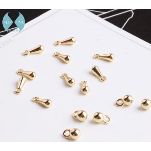 DIY alloy jewelry accessories Contracted pendant drop small oval round bead chain tail chain pendant pendant adjustment