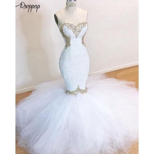 Long Elegant Prom Dresses 2021 Sexy Mermaid Sweetheart Beaded Crystals African Black Girl White Sequin Girl Prom Dress