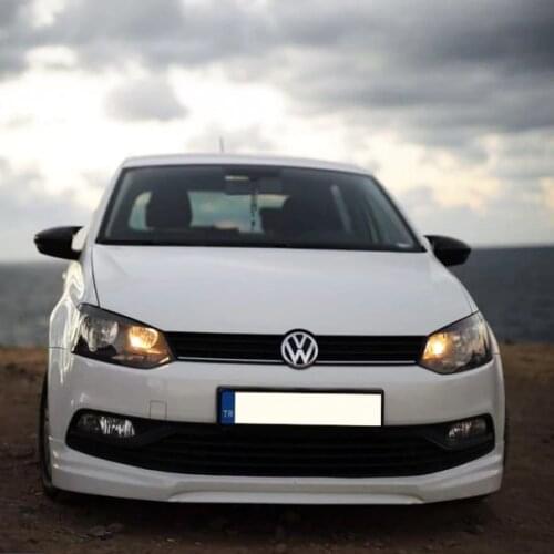 For Volkswagen Polo 6R Batman Mirror Cover 2009 2010 2011 2012 2013 2014 2015 2016 Piano Black 2 Pcs. Right-Left