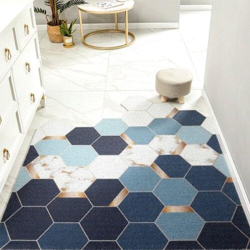 Nordic Geometric Entrance Door Mat Door Cut Porch Wear-Resistant Anti-Slip Sand Removed Foot Pads
