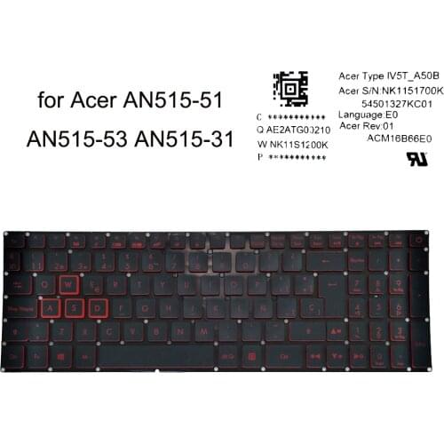 AN515 Backlit spanish keyboard pc For Acer Nitro 5 AN515-51 AN515-52 AN515-53 AN515-41 AN515-42 AN515-31 Spain laptop NK1151700K