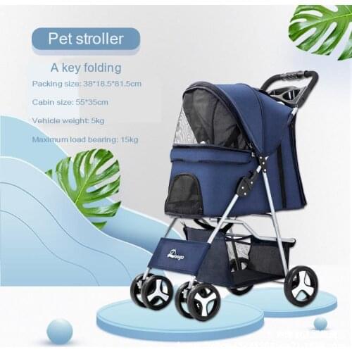 Pet Stroller Wheelbarrow Carrier For Dogs Go Out Transportation Cat Dog Cart Folding Pet Car Cat Carrier Techwear Accessories