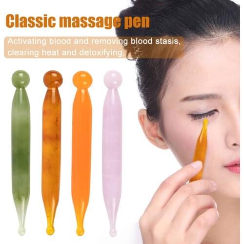 Natural Resin Amber Massage Scraping for Face Neck Beeswax Guasha Scraper Massager Scrape Therapy Acupoint Acupressure