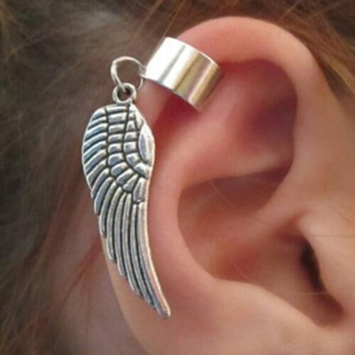 Fashion Ear Wrap Gold Ear Clip Climber Cuffs Earrings Jewelry Angle Wing Clips Earing