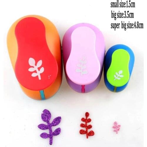 3pcs 2" 1.5" 5/8" Leaves shape craft punch set Paper Cutter Scrapbook hole punches set Paper Punchers eva foam puncher for DIY