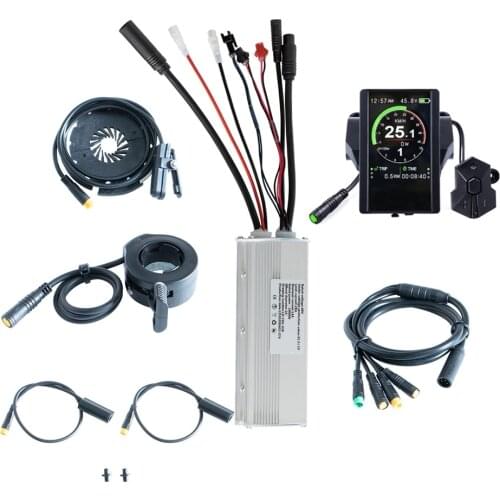 E Bike Conversion Kits 48V 1000W Hub Motor Controller Spare Parts Sin-wave Controller System with 850C Color LCD Display