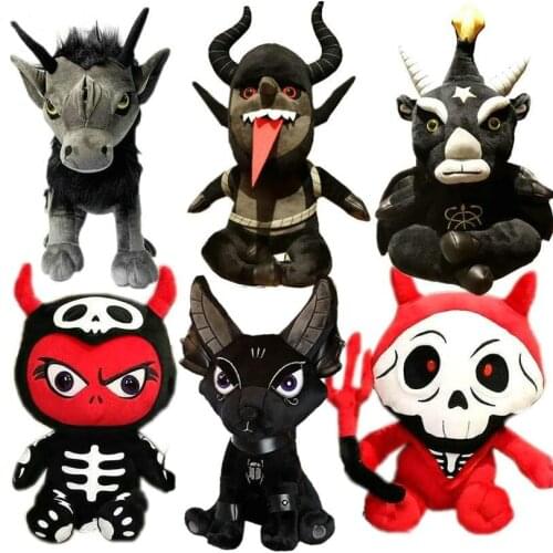 New Lolita Gothic Style Troll Doll Plush Toy Baize Gloom Black Doll Hydra Twitchy Doll Three-eyed Demon Toys Dolls Gifts