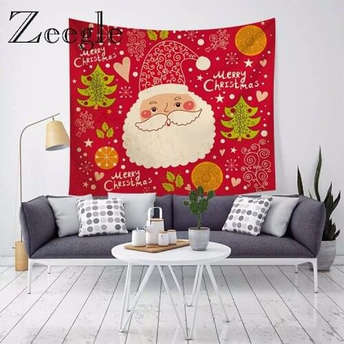 Zeegle New Year Blanket Home Wall Hanging Tapestry Christmas Tapestry Picnic Mat Bedside Yoga Mat Bedroom Account Beach Towel