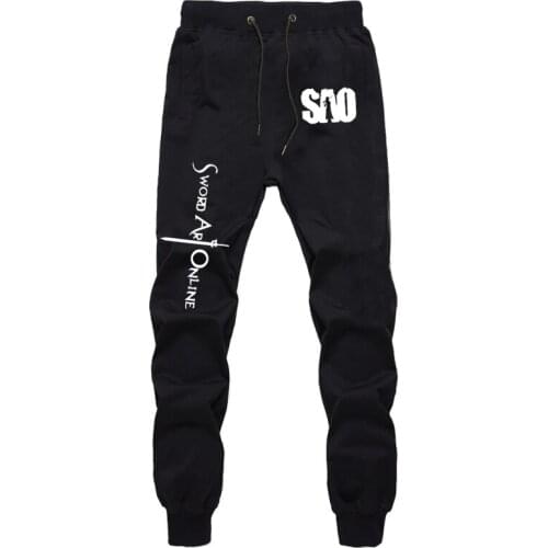 New Sports Sweat Pants Hot-Selling Sword Art Online Sweatpants Fitness Long High Quality Gym Trousers Cosplay Pants