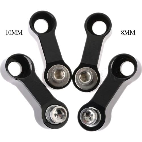 Yetaha M10 M8 CNC Aluminum Motorcycle Bike Mirror Mount Riser Extender Adapter 8mm 10mm Universal Rearview Side Mirror Adapter