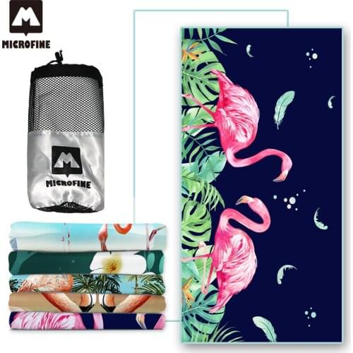 Beach Towel Flamingo Microfiber Towel Quick Dry Absorb Gym Towel Bath Travel Portable Sport Towels