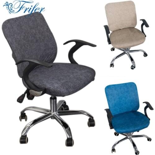 Office Chair Covers Spandex Computer Chair Slipcover Flower Printed Removable Rotating Chair Covers Stretch Slipcover