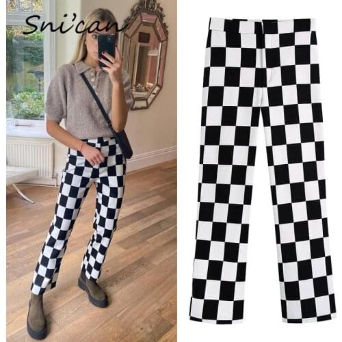 Женские брюки в клетку Snican China At AliExpress