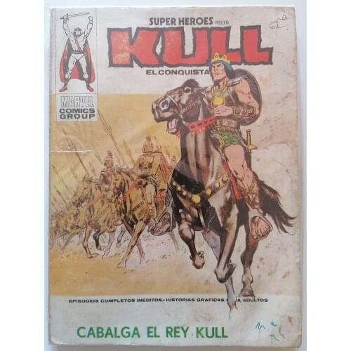 SUPER Heroes VOL 1 N ° 3 KULL the Conqueror, ED VERTICE, year 1973, author ROY THOMAS, pocket, 1ª Spanish edition, B/N