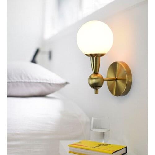 Light art and design] minimalist postmodern Nordic corridor dining room bedroom glass ball wall lamp