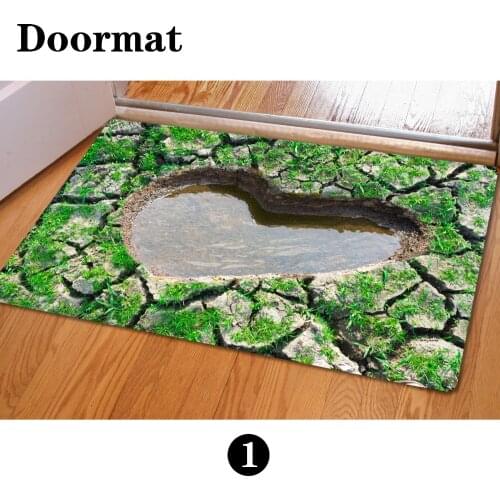 40*60cm Entrance Doormats Funny Rubber Door Mat Fashion 3D Trap Printed Carpet For Living Room Bedroom Floor Mats Kitchen Rugs