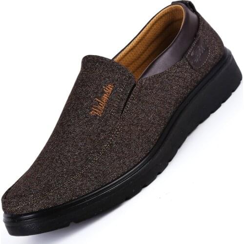 High Quality Manufacturers Wholesale New Canvas Shoes Mens Round Head Flat and Solid Color Mens Cloth Mens Shoes Men