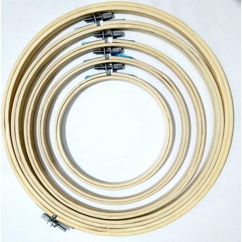1Pcs Embroidered Stretch Tool Bamboo Round Embroidery Hoop DIY Needlecraft Hand Sewing Accessories