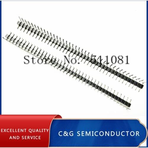 10pcs 1x 40 Pin 2.54 mm Right Angle Single Row Pin Header 90 degrees