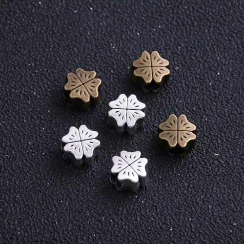 10 pieces/lot Two Color Wholesale Alloy 6*10*11mm 3D Double-sided leaf Beads Findings Fit Bracelets