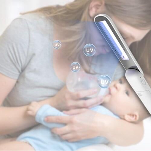 10pcs Portable UVC Lights Sterilization Lamp Battery Handheld Disinfection Lamp for Car Phone Mask