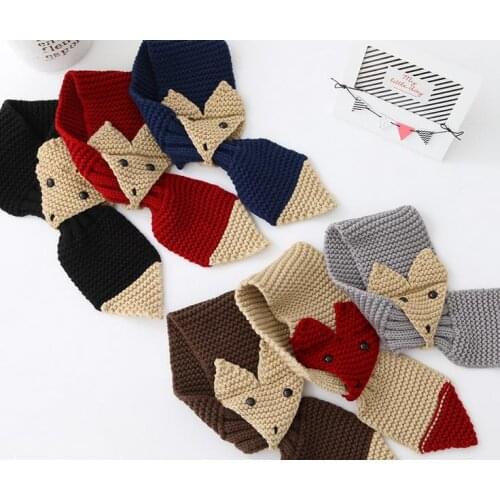 120pcs/lot winter baby boy & girls new fashion knit fox Scarf/Scarves/neck warmer