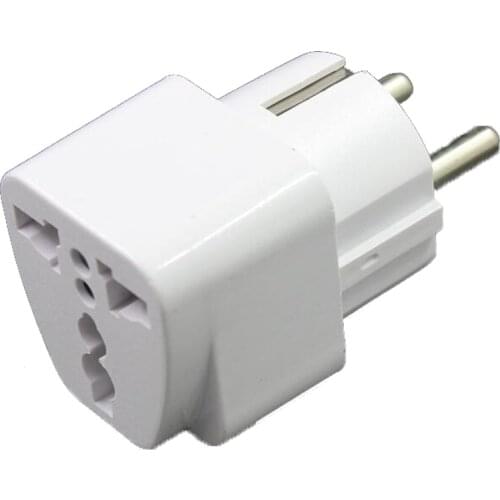 2 pcs New CN US To DE Plug Adapter Socket Plug Converter Travel Electrical Power Adapter Socket China To EU Plug