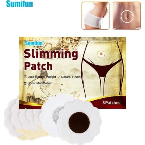 24pc Chinese Traditional Medicine Slimming Navel Sticker Slim Patch Lose Weight Fat Burning Detox Adhesive Cellulite Flower Type