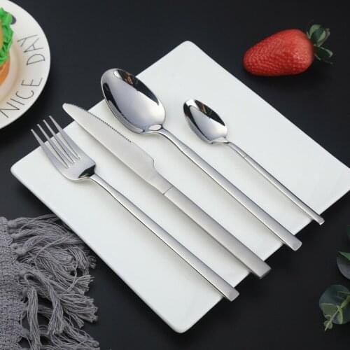 304 Portugal Tableware Stainless Steel Steak Knife Fork and Spoon Western Hotel Tableware Cutlery