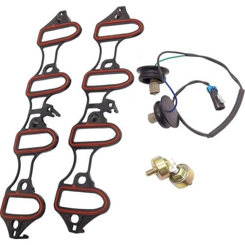 5PC Knock Sensor Harness Intake Manifold Gasket Kits for GMC Silverado Sierra Yukon 12601822 89060413
