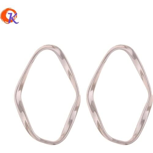 Cordial Design 50Pcs 28*42MM Jewelry Accessories/Earrings Connectors/Geometry Ring Shape/DIY Making/Hand Made/Earring Findings