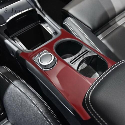 Car Center Console Water Cup Frame Decoration Multimedia knob Stickers For Mercedes Benz GLA X156 CLA C117 A Class W176 RHD LHD