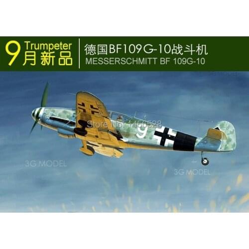 Free shipping NEW Messerschmitt BF 109G-10 Assembly Model kits Modle building Trumpeter