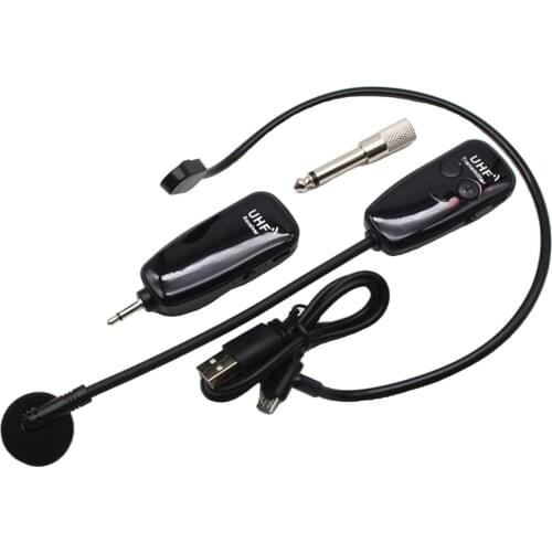 Wireless Microphone,Amplifier Microphone and Headset 2 in1 Mic Headset with Wireless Receiver for Stage Speaker and Teaching