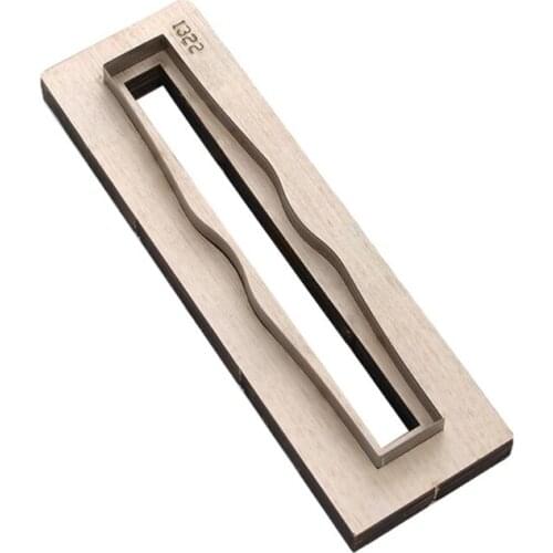 L5YA Keychain Wooden Die Cutting Leather Mold Keychain Wristband Cutting Mold Scrapbook Embossing Jewelry DIY Leather Crafts