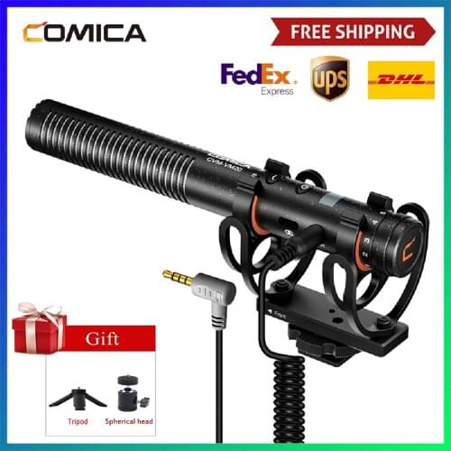COMICA CVM-VM20 Multi-Functional Super Cardioid Condenser Shotgun Microphone Professional Recording Mic with Bracket