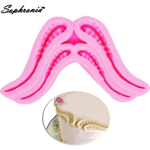 Sophronia Diy European Relief Cake Border Silicone Molds Fondant Candy Cookie Candle Moulds Sugarcraft Cake Decoratin m700