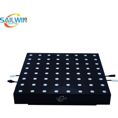8*8 64 Dot RGB 3in1 SMD5050 Pixel Interactive LED Dance Floor For Wedding Party Club Events DC212V Star Cutain Screen50*50*7CM